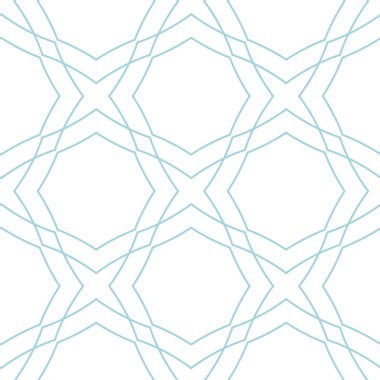 Beyaz ve mavi geometrik süsleme. Web, Tekstil ve duvar kağıtları için seamless modeli