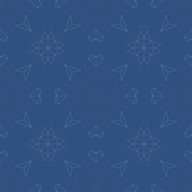 Sorunsuz arka plan. Mavi ve gri çiçek desenli duvar kağıdı, Tekstil ve kumaş için