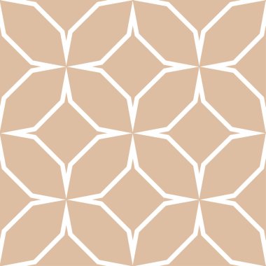 Bej ve beyaz geometrik süsleme. Web, Tekstil ve duvar kağıtları için seamless modeli