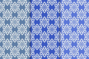 Çiçek süsler kümesi. Mavi dikey Dikişsiz desen. Duvar kağıdı arka plan