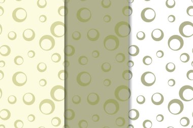 Zeytin yeşili ve web, Tekstil ve duvar kağıtları için geometrik Dikişsiz desen beyaz set