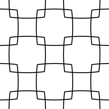 Siyah ve beyaz geometrik süsleme. Web, Tekstil ve duvar kağıtları için seamless modeli