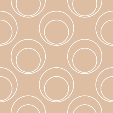 Bej ve beyaz geometrik süsleme. Web, Tekstil ve duvar kağıtları için seamless modeli