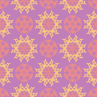 Çiçek seamless modeli. Parlak mor arka plan duvar kağıtları, Tekstil ve kumaş için renkli tasarımı ile