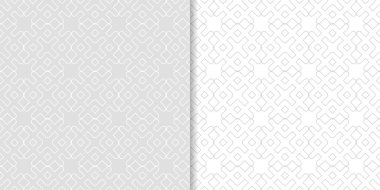 Geometrik süsler kümesi. Web, Tekstil ve duvar kağıtları için ışık gri Dikişsiz desen