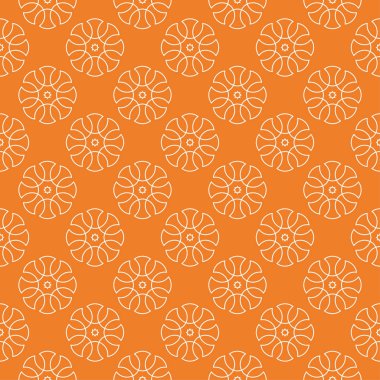 Turuncu geometrik süsleme. Web, Tekstil ve duvar kağıtları için seamless modeli