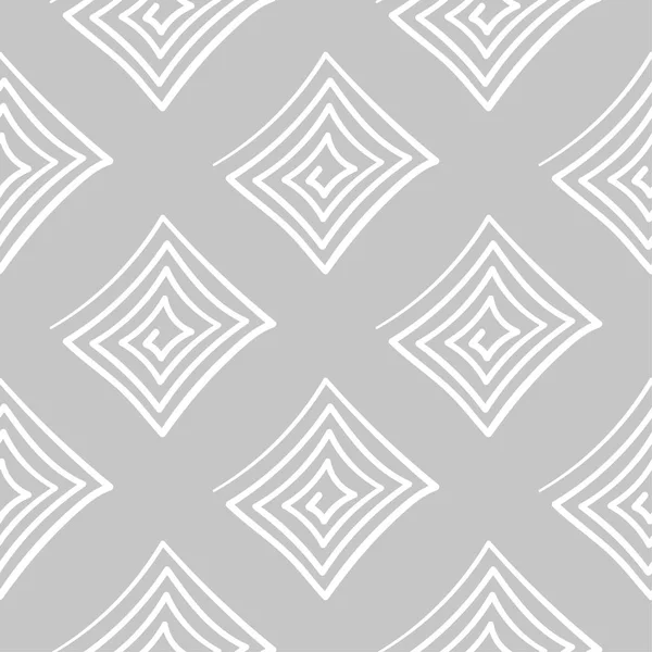 Grau Und Weiß Geometrisches Monochromes Ornament Nahtloses Muster Für Web — Stockvektor