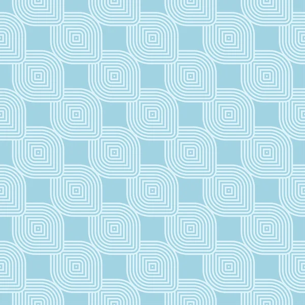 Ornamento Geométrico Azul Claro Padrão Sem Costura Para Web Têxteis — Vetor de Stock
