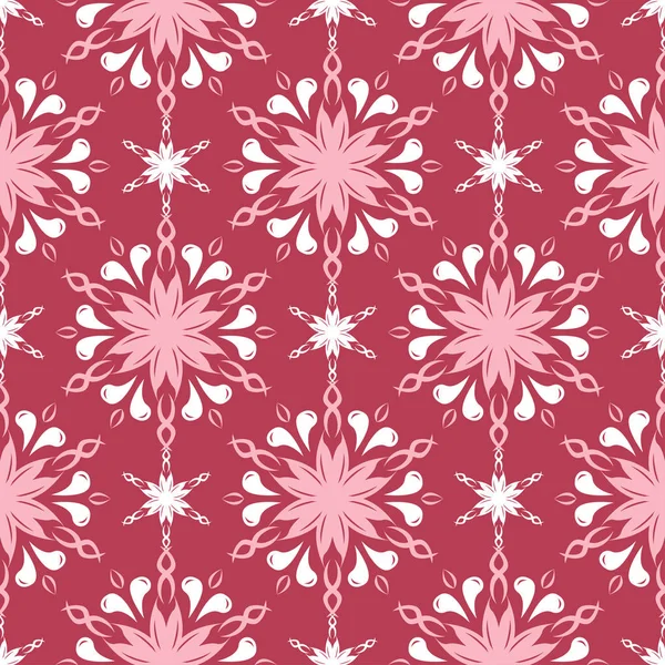 Kırmızı ve bej çiçek seamless modeli. Soluk kırmızı renkli bir arka plan duvar kağıtları ve tekstil