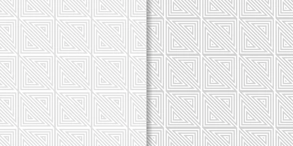 Set Geometric Gri Deschis Modele Fără Sudură Pentru Web Textile — Vector de stoc