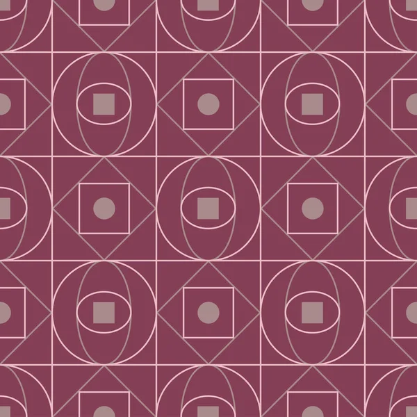 Geometrik öğelerle seamless modeli. Kumaşlar, duvar kağıtları ve Tekstil için koyu kırmızı arka plan