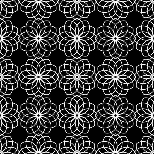 Siyah Beyaz Geometrik Yazdır Web Tekstil Duvar Kağıtları Için Seamless — Stok Vektör