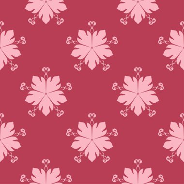 Kırmızı çiçek sorunsuz arka plan. Tekstil ve duvar kağıtları için dekoratif desen