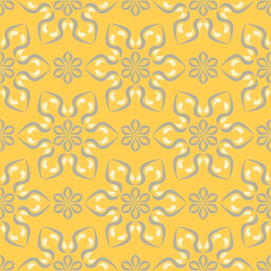 Çiçek arka plan. Sarı gri ve beyaz Dikişsiz desen duvar kağıdı, Tekstil ve kumaş için