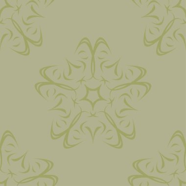 Zeytin yeşili çiçek süs tasarım. Tekstil ve duvar kağıtları için seamless modeli