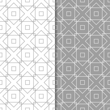 Web, Tekstil ve duvar kağıtları için dikişsiz desen gri ve beyaz geometrik dizi