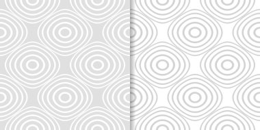 Işık gri geometrik süsler. Web, Tekstil ve duvar kağıtları için dikişsiz desen seti