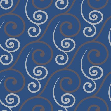 Mavi geometrik Dikişsiz desen duvar kağıtları, Tekstil ve kumaş için