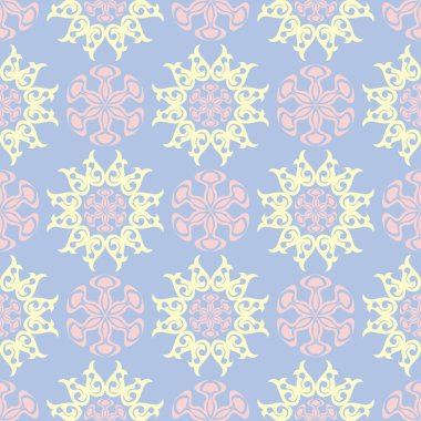 Soluk mavi sorunsuz arka plan. Çiçek desenli duvar kağıdı, Tekstil ve kumaş için