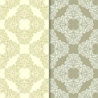 Zeytin yeşili st çiçek kökenden. Tekstil ve duvar kağıtları için dikişsiz desen