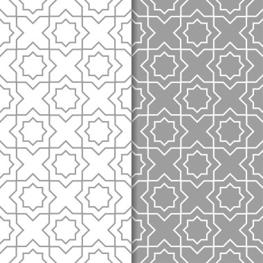 Gri ve beyaz geometrik Dikişsiz desen web, Tekstil ve duvar kağıtları için