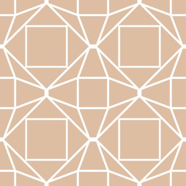 Bej renkli geometrik süsleme. Web, Tekstil ve duvar kağıtları için seamless modeli