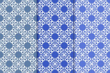 Çiçek süsler kümesi. Mavi dikey Dikişsiz desen. Duvar kağıdı arka plan