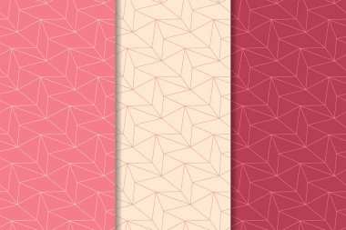 Dikişsiz desen kiraz kırmızı geometrik dizi