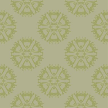 Zeytin yeşili çiçek süs tasarım. Tekstil ve duvar kağıtları için seamless modeli