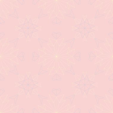 Çiçek soluk pembe seamless modeli mavi ve bej tasarımları ile. Arka plan duvar kağıtları, Tekstil ve kumaş için