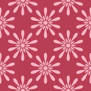 Çiçek tasarım kırmızı zemin üzerine. Tekstil ve duvar kağıtları için seamless modeli