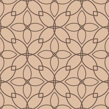 Kahverengi geometrik süsleme. Web, Tekstil ve duvar kağıtları için seamless modeli