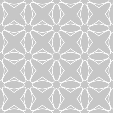 Gri ve beyaz geometrik süsleme. Web, Tekstil ve duvar kağıtları için seamless modeli