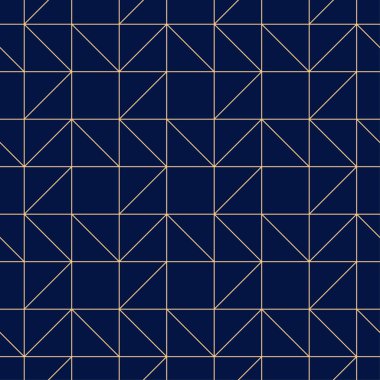 Altın mavi geometrik seamless modeli