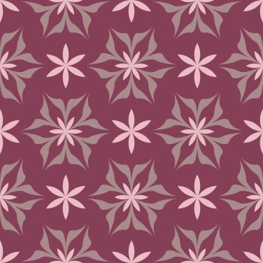 Sorunsuz arka plan. Çiçek mor kırmızı desenli duvar kağıtları, Tekstil ve kumaş için