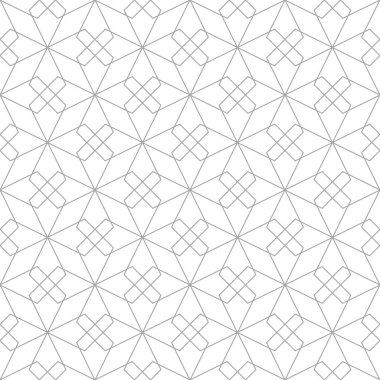 Beyaz arka planda gri geometrik tasarım. Web, Tekstil ve duvar kağıtları için seamless modeli