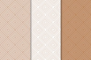 Kahverengi ve beyaz geometrik Dikişsiz desen web, Tekstil ve duvar kağıtları için
