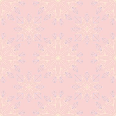 Çiçek sorunsuz arka plan. Duvar kağıtları, Tekstil ve kumaş için pembe, mavi ve sarı çiçek deseni