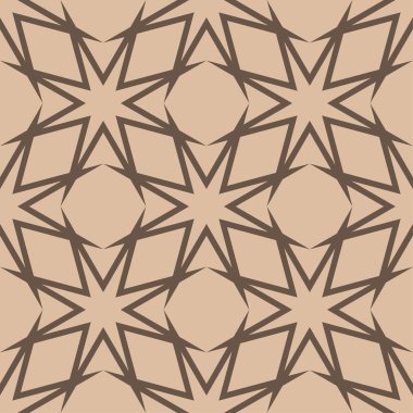 Bej ve kahverengi geometrik seamless modeli web, Tekstil ve duvar kağıtları için