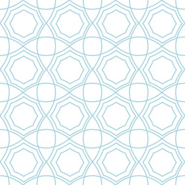 Beyaz ve mavi geometrik süsleme. Web, Tekstil ve duvar kağıtları için seamless modeli