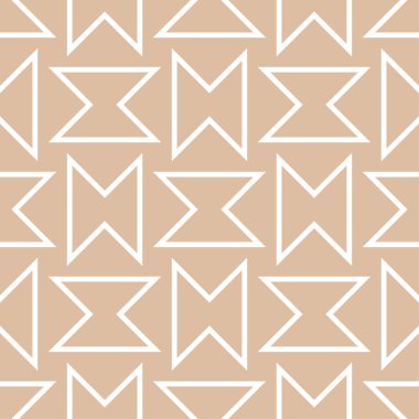 Bej renkli geometrik süsleme. Web, Tekstil ve duvar kağıtları için seamless modeli