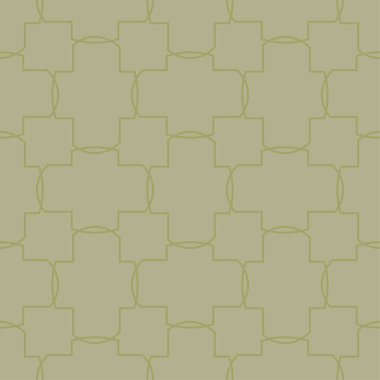 Zeytin yeşili geometrik süsleme. Web, Tekstil ve duvar kağıtları için seamless modeli
