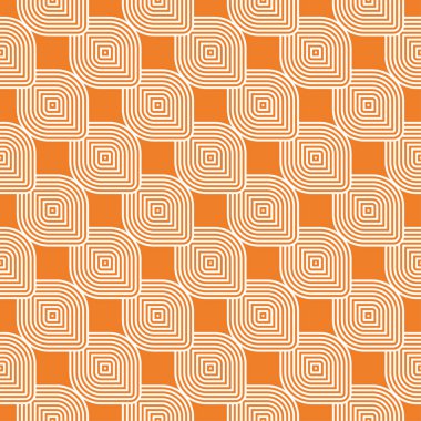 Turuncu geometrik süsleme. Web, Tekstil ve duvar kağıtları için seamless modeli