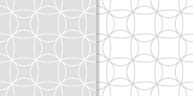 Geometrik süsler kümesi. Web, Tekstil ve duvar kağıtları için ışık gri Dikişsiz desen