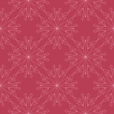 Kırmızı zemin üzerine çiçek sorunsuz tasarım