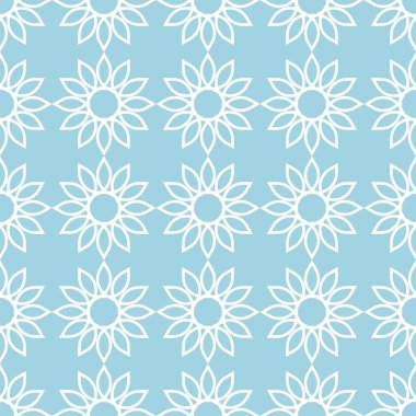 Lacivert ve beyaz geometrik süsleme. Web, Tekstil ve duvar kağıtları için seamless modeli