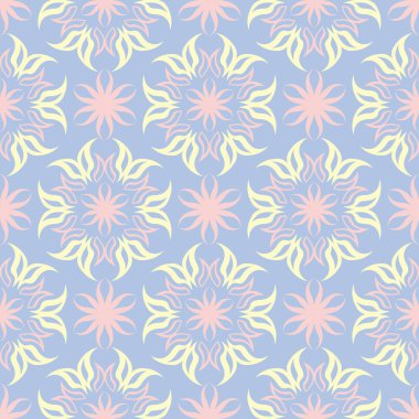 Soluk mavi sorunsuz arka plan. Çiçek desenli duvar kağıdı, Tekstil ve kumaş için