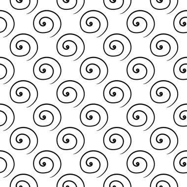 Beyaz arka planda siyah geometrik yazdır. Web, Tekstil ve duvar kağıtları için seamless modeli