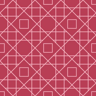 Kırmızı ve soluk pembe geometrik seamless modeli web, Tekstil ve duvar kağıtları için