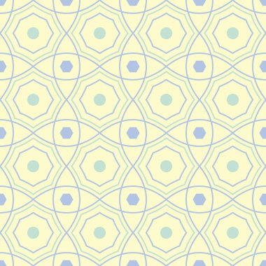 Bej mavi ve yeşil geometrik seamless modeli. Duvar kağıtları, Tekstil ve kumaş için